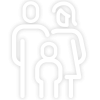 Icone famille blanc