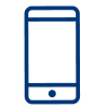 Icone smartphone bleue